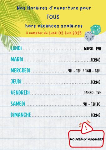 horaires ludo